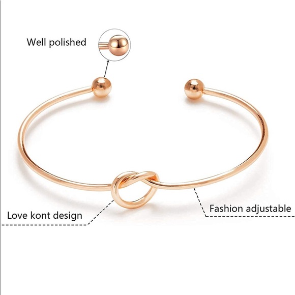 Rose Gold Knot Bracelet - Picture 2 of 4
